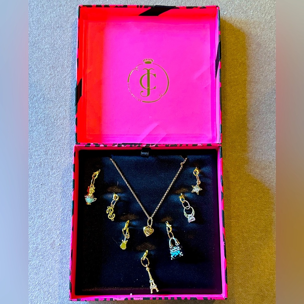 Juicy Couture charm necklace set